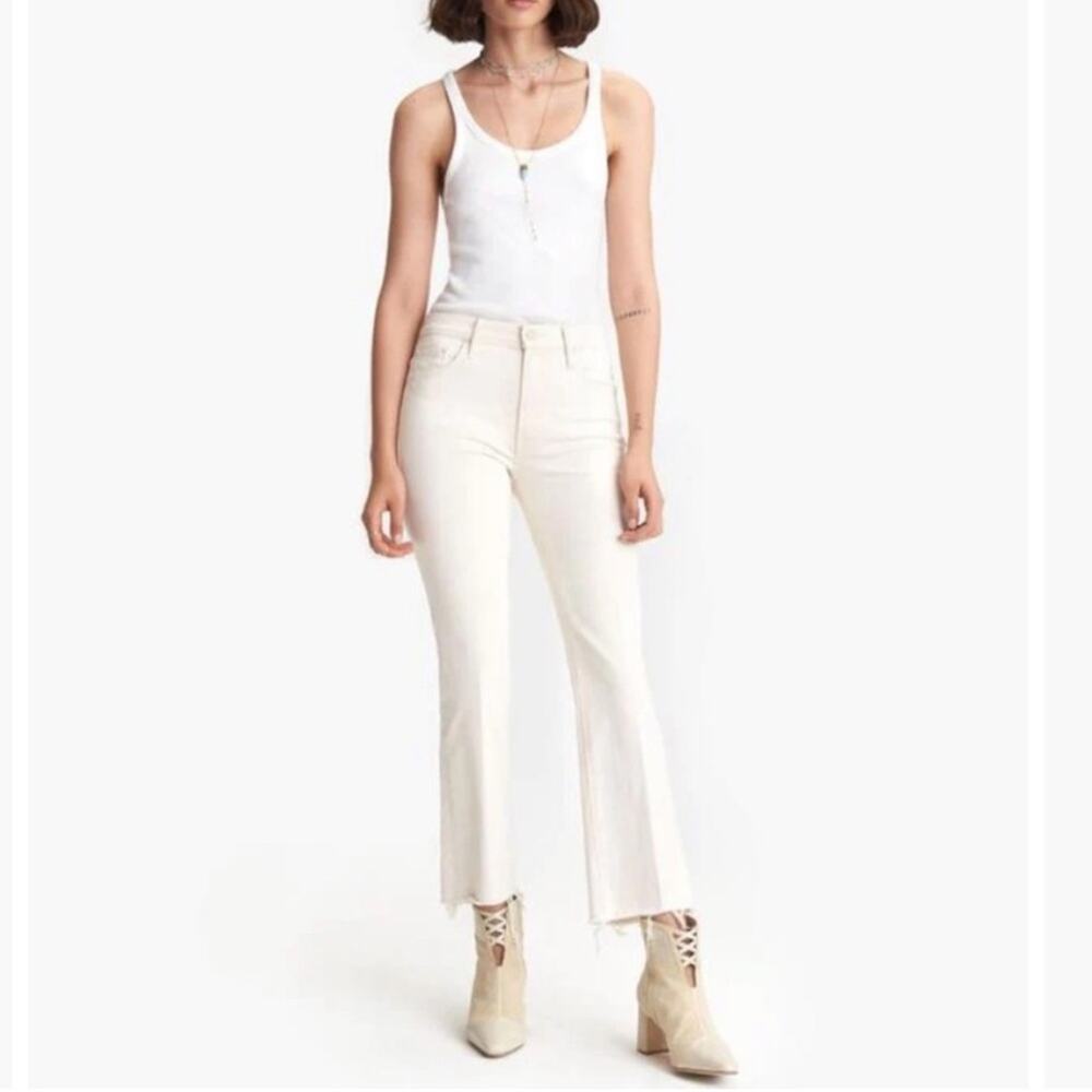 Mother Superior Denim Women’s The Insider Ankle Fray Crop Jeans Act Natural 27
